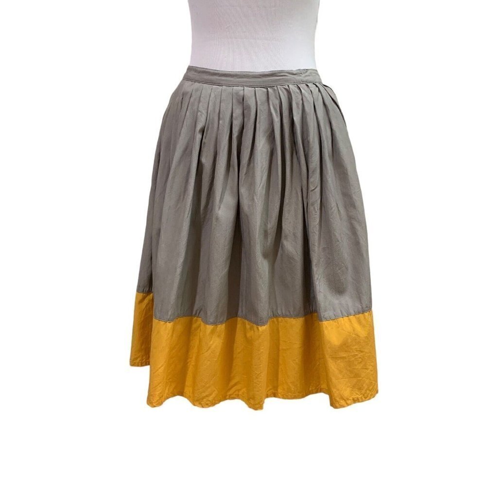 Anthropologie Tulle Women's M Medium Circle Skirt Knee Length Pleated Colorblock